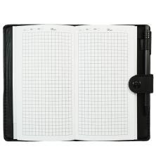 Записная книжка 11*18см на кнопке арт.KS-274A черный (100л)