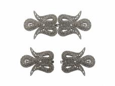 Застежка 170*70мм со стразами арт.JRTB-1140 черный