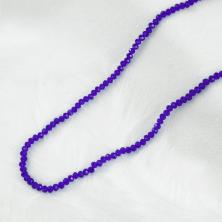 Бусины граненые на леске "Рондель" 4*3мм 45см арт.ФУ-10506 электрик (145бусин)