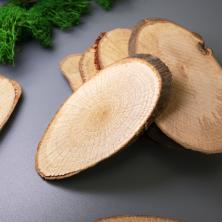 Спил дерева 8-10см h-0,5см арт.М71-21 овал (10шт)