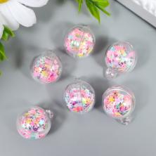 Подвеска пластик "Шар со звездочками" 20*25мм арт.7330650 микс