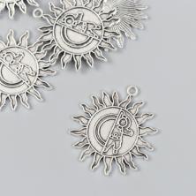 Подвеска "Солнце" 30*33мм арт.9892668 серебро