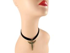 Чокер бархатный с подвеской 