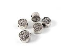 Бусины металл "Инь Янь" 6*8мм арт.7702779