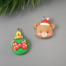 Подвеска акрил "Новый год" 20*29мм арт.ИВ-376 микс-2