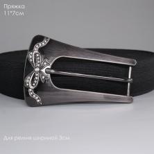 Пряжка металл 110*72/30мм арт.8577 со стразами т.никель