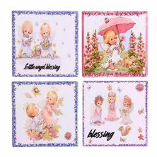 Магнит керамика "Ангелочки" 7,5*7,5см арт.828398