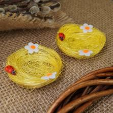 Декор пасхальный "Гнездо" 5*5*3см арт.SF-5051 желтый