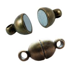 Замок магнитный  5*11мм отв-е 2мм арт.FMK-M01 античная бронза