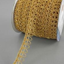 Тесьма металлизированная 12мм арт.MTR-02 золото