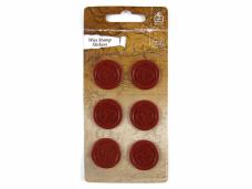 Наклейка печати Сердечный альянс d-22мм арт.701/02 коричневый (6шт)