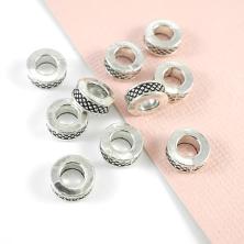 Бусины металл  8*3мм арт.302-796 серебро (20шт)