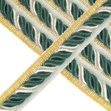 Кант мебельный 6мм арт.L 227-зеленый/белый