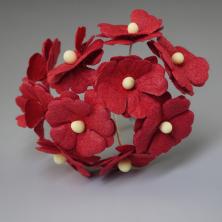 Букетик бумажный 2см арт.16-577 красный