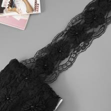 Кружево капрон  95мм с бусинами арт.A-314