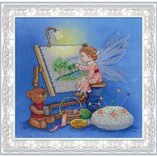 "М.П.Студия" арт.РК-509 "Фея вышивки" Набор для вышивания мулине на дизайнерской канве 25*26см