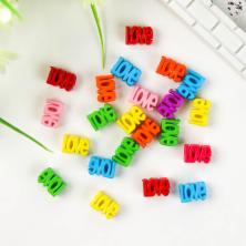 Бусины акрил "Love" 17*10*7мм арт.3775409 ассорти (25шт)