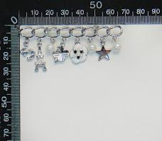 Булавка с цепочкой 67*8мм арт.X02-0445 серебро