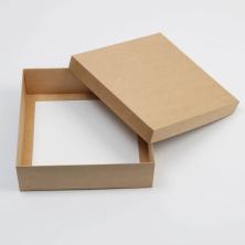 Коробка крафт с крышкой 26*26*8см арт.7653787