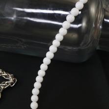 Бусины из натурального камня "Агат" 5мм 38см арт.ФУ-11943 белый (66шт)