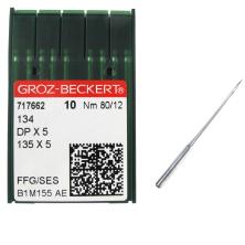 Иглы GROZ-BECKERT арт.134/DP*5 SES10 №80/12 (10игл)