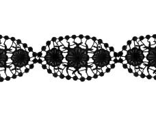 Кружево гипюр  85мм арт.XY-575 черный