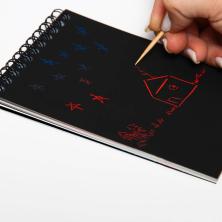 Блокнот-гравюра на пружине 10*14см 