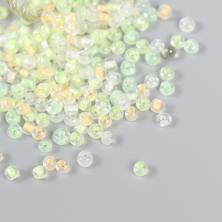 Бисер в бутылочке 8/0 арт 9369334 салатовый микс (20гр)(светится в темноте)