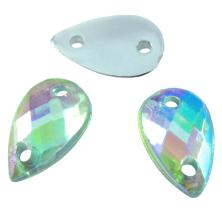 Камни пришивные "Капля"  6*10мм Crystal AB