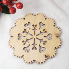 Заготовка дерево "Снежинка-2" 10,6*0,3см арт.12504