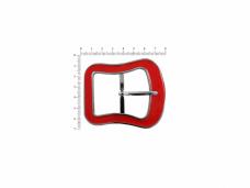 Пряжка металл 76*63/34мм арт.Т-1556 никель/красный