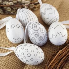 "Яйцо" пенопласт для раскрашивания с подвеской 4*6см арт.3838-30465 (6шт)