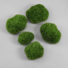 Мох декоративный "Камушки" ворс 6-10см арт.103391 ассорти зеленый (5шт)
