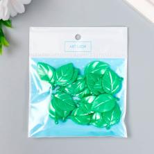 Лист акрил 18*32мм арт.9417761 зеленый  (20шт)