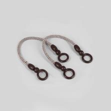 Ручка для сумки вощеный шнур/дерево 46*3см арт.3784286 коричн