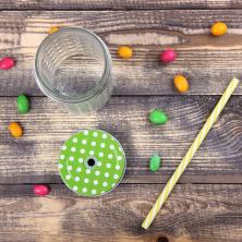 Стакан с крышкой и трубочкой 400мл 7*15см арт.2619619 стекло