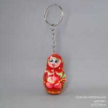 Брелок для ключей и сумок "Матрешка" 4,5*2,8см арт.ФУ-12007 (дерево)