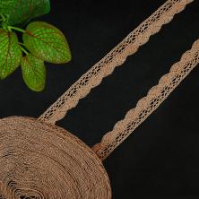 Кружево лен  19мм арт.С3749Г17 19.01.110-св.коричневый
