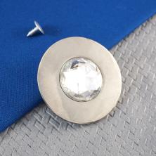 Пуговицы джинсовая со стразами 40мм арт.ФУ-7610 никель