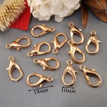 Карабин для бижутерии 18*10мм арт.ФУ-11827 св.золото