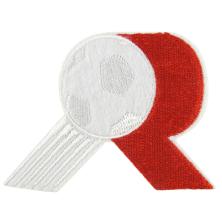 Термоаппликация "Мяч футбольный" 55*60мм арт.C-55 красный/белый