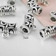 Бейл 12*6мм отв-е 3мм арт.302-760 серебро