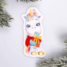 Бирка картон "Единорог" 4*9см арт.4360359 (5шт)