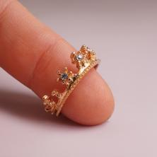 Корона для куклы 6мм d-18мм металл со стразами арт.ИВ-845 золото