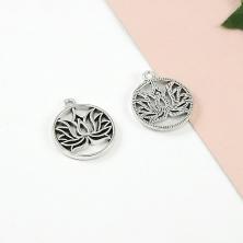 Подвеска "Лотос" 17*21мм арт.304-894 серебро