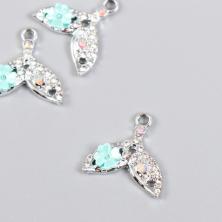 Подвеска "Хвост русалки" 20*20мм арт.9418741 серебро