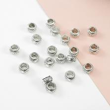 Бусины металл  7*2,5мм арт.302-790 серебро-7 (20шт)