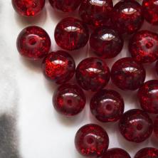 Бусины стекло  8мм "Кракле" арт.7717840 1-красный (46шт)