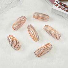 Бусины стекло лэмпворк 11*27мм арт.DBC-02