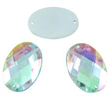 Камни пришивные "Овал" 18*25мм Crystal AB